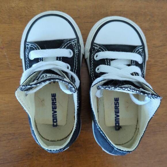 Converse Chuck Taylor All Star Shoes low tops black toddler little kids size 5 - Picture 4 of 9